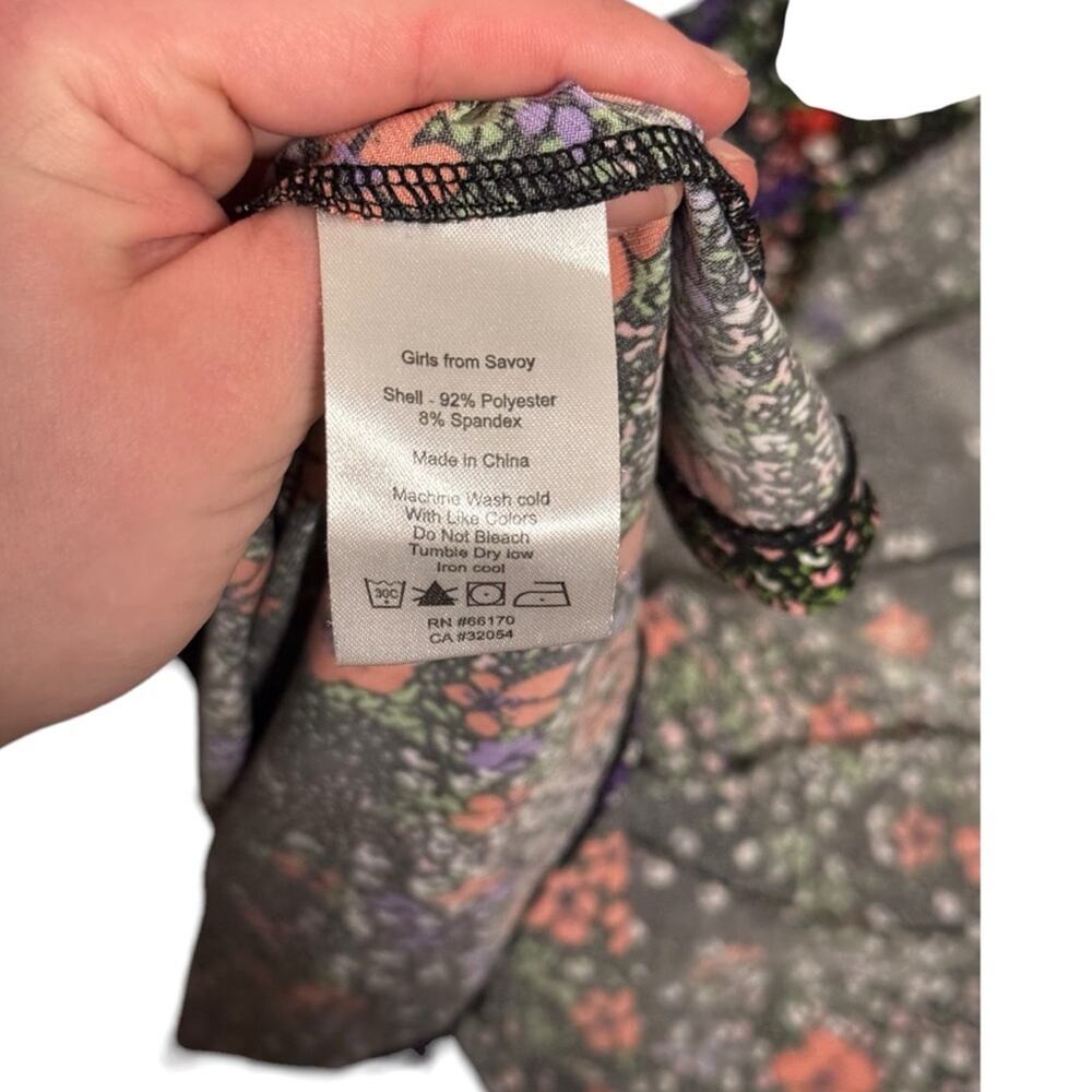 Girls from Savoy Floral Poppy  V Neck Mini Dress sz M - Picture 12 of 12